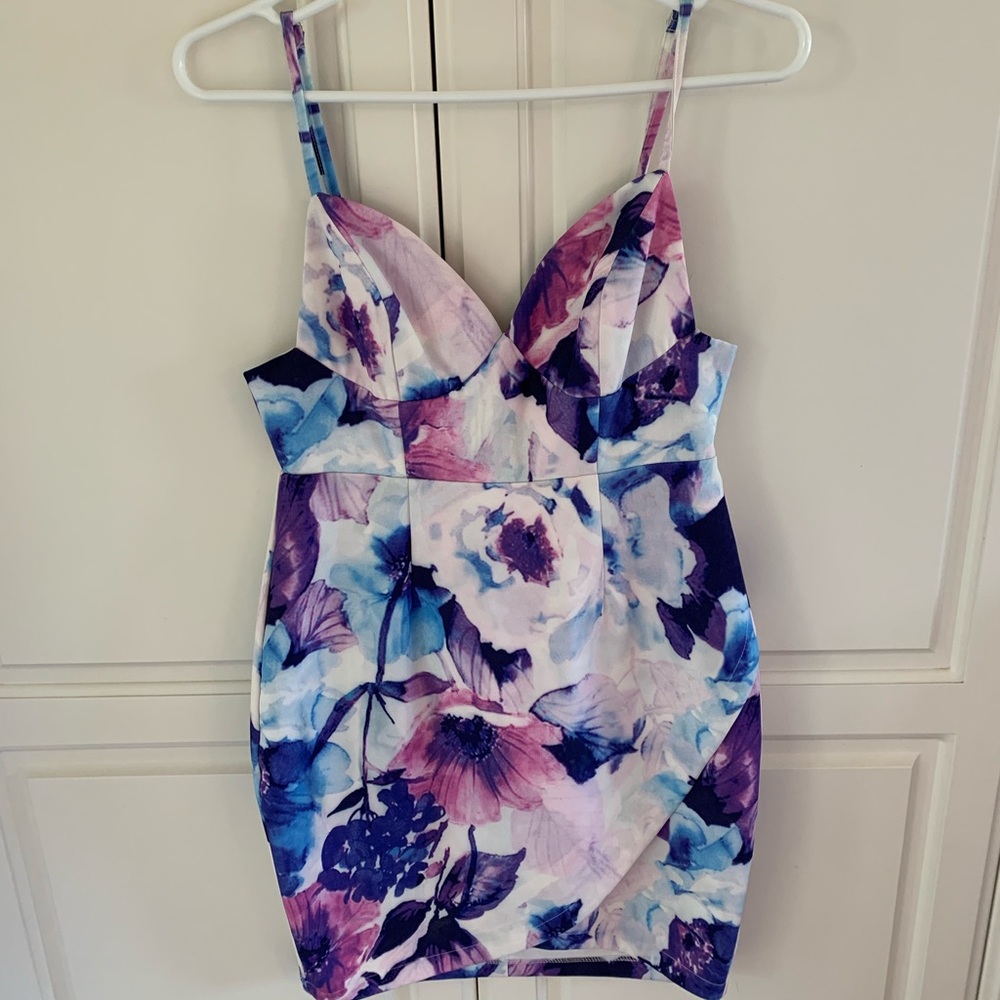 Blue and purple dress